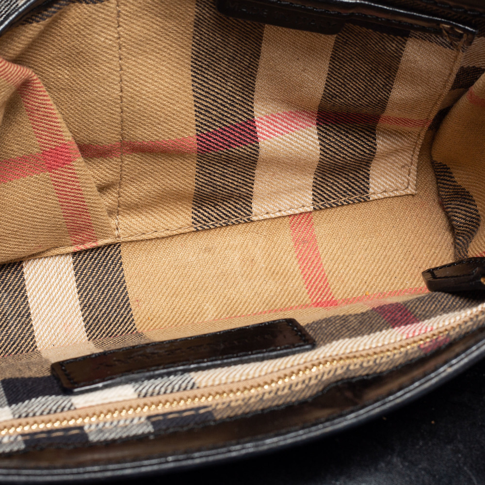 BURBERRY Black Leather Abbott Crossbody Bag - Picture 8 of 8